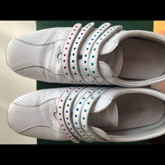 Lacoste white sneakers (size 9) - Picture 2 of 7